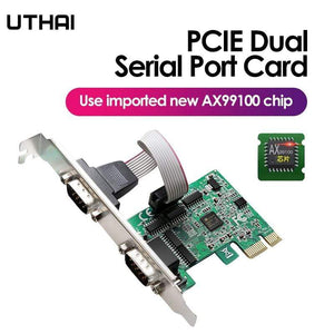 Planet Gates Pcie To Two Serial Ports RS232 Interface Industrial Control Computer Expansion Card Computer Adapter PCI-E Serial Card