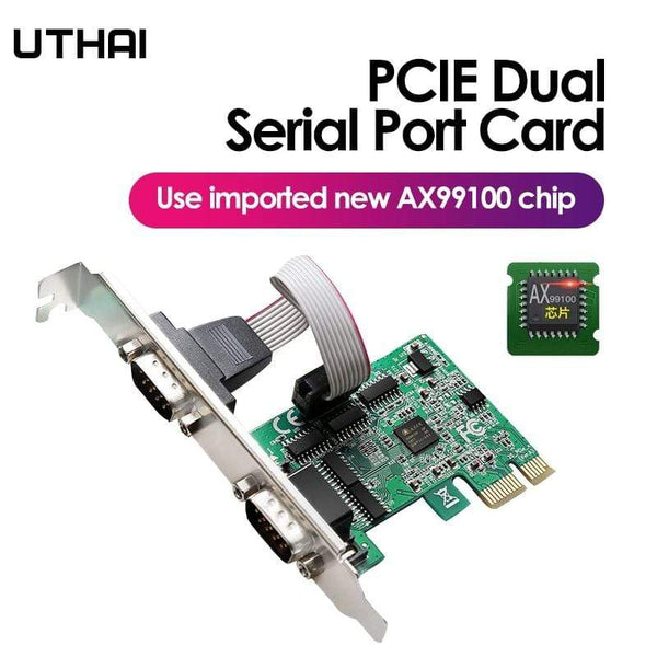 Planet Gates Pcie To Two Serial Ports RS232 Interface Industrial Control Computer Expansion Card Computer Adapter PCI-E Serial Card