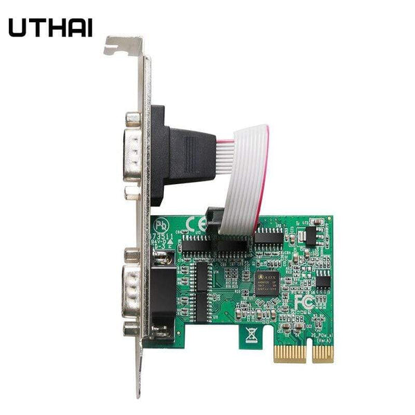 Planet Gates Pcie To Two Serial Ports RS232 Interface Industrial Control Computer Expansion Card Computer Adapter PCI-E Serial Card