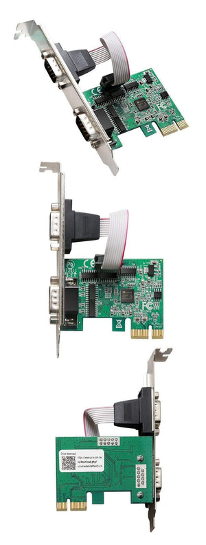 Planet Gates Pcie To Two Serial Ports RS232 Interface Industrial Control Computer Expansion Card Computer Adapter PCI-E Serial Card