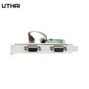 Planet Gates Pcie To Two Serial Ports RS232 Interface Industrial Control Computer Expansion Card Computer Adapter PCI-E Serial Card