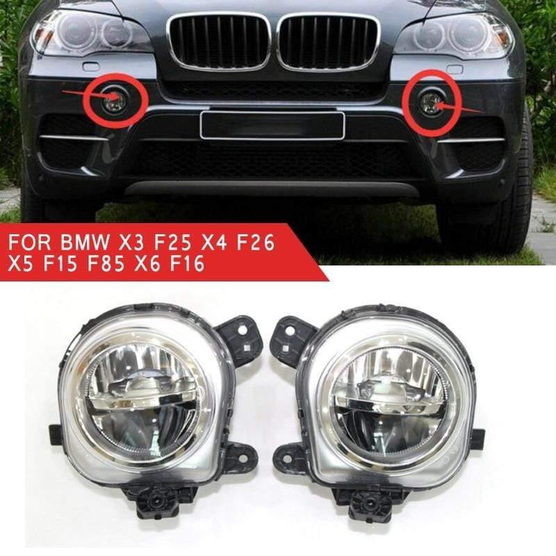 Pcmos Front Bumper Pair Fog Light Lamp LED For BMW X3 F25 X4 F26 X5 F15 F85 X6 F16 2014-2016 Car Light Assembly Auto Parts New (2pcs)