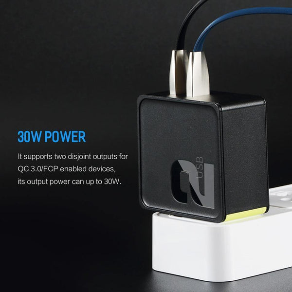 Planet Gates PD Fast Charging USB Charger for iPhone X 8 plus, ROCK 36W Quick Charge 3.0 Dual USB Charger QC3.0 &PD &FCP fast charging