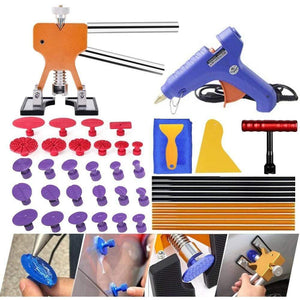 Planet Gates PDR tools Professional Dent Repair Lifter Car Body Dent Removal Kit Glue Gun and Sticks Paintless Dent Repair T-bar Puller