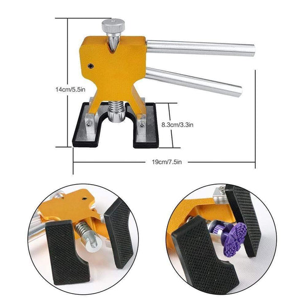 Planet Gates PDR tools Professional Dent Repair Lifter Car Body Dent Removal Kit Glue Gun and Sticks Paintless Dent Repair T-bar Puller