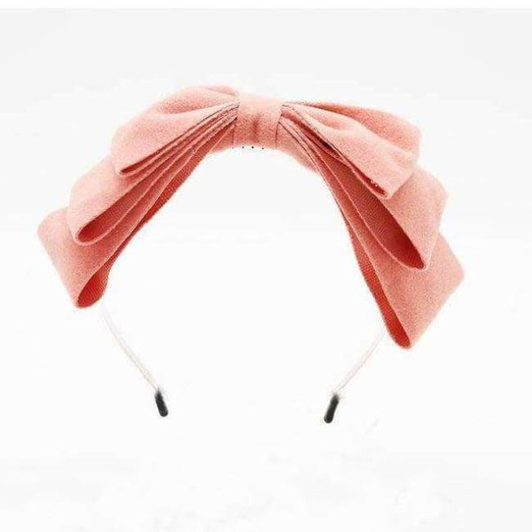 Planet Gates peach 2018 New winter velvett 3 layor bow elegant headband fashion children hairband hair accessories OEM