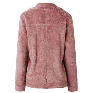 Planet Gates Peach Pink / S Fleece Cardigan Sweater Women Female Warm Cotton Sweater Veste Femme Pockets Fashion Coat Long Kimono Cardigan EDR78