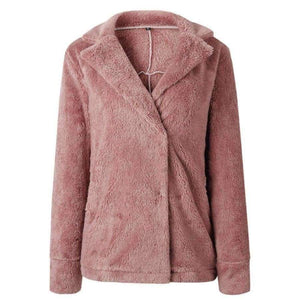 Planet Gates Peach Pink / S Fleece Cardigan Sweater Women Female Warm Cotton Sweater Veste Femme Pockets Fashion Coat Long Kimono Cardigan EDR78