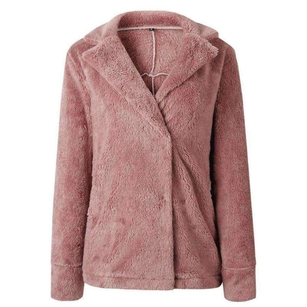 Planet Gates Peach Pink / S Fleece Cardigan Sweater Women Female Warm Cotton Sweater Veste Femme Pockets Fashion Coat Long Kimono Cardigan EDR78
