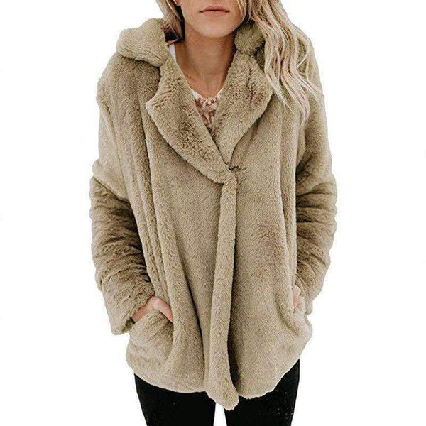 Planet Gates Peach Pink / S Fleece Cardigan Sweater Women Female Warm Cotton Sweater Veste Femme Pockets Fashion Coat Long Kimono Cardigan EDR78
