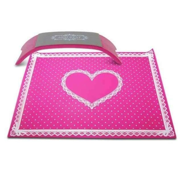 Planet Gates Peach Red Set 1 Set Washable Silicone Hand Pillow Foldable Table Mat Nail Art Cushion Holder Pad Arm Hand Rest Manicure Nail Art Tool