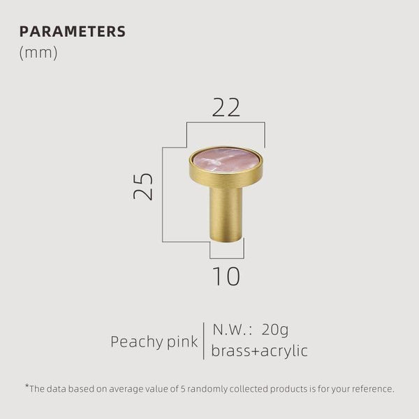 Brass Furniture Handles Shell Simple Nordic Pastoral Wardrobe Dresser Knobs Cupboard Cabinet Drawer Round Colorful Pulls