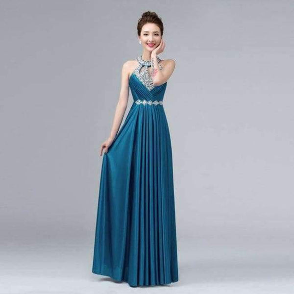 Planet Gates peacock / 2 Vestido de Festa de Casamento 2018 Long Crystal Bridesmaid Dresses for Wedding Party Satin Dress Formal Prom Party Gowns