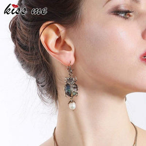 Planet Gates Pearl Star Insect Earrings  Personalized Cute Statement Fashion Women Jewelry Brinco Wedding Drop Earrings