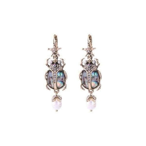 Planet Gates Pearl Star Insect Earrings  Personalized Cute Statement Fashion Women Jewelry Brinco Wedding Drop Earrings
