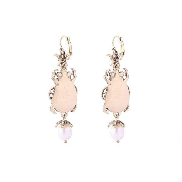 Planet Gates Pearl Star Insect Earrings  Personalized Cute Statement Fashion Women Jewelry Brinco Wedding Drop Earrings