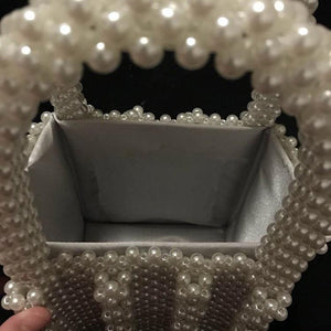 Planet Gates Pearls bag beaded box totes bag women party vintage handbag 2018 summer luxury brand white yellow blue wholesale drop shipping