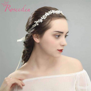 Planet Gates Pearls  Crystal Headband Wedding Hair Accessories Vine Rhinestone Flower Bridal Tiara Headpiece  New RE3011
