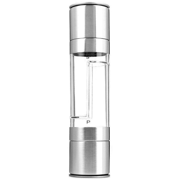 Pepper Grinder 2 in 1 Stainless Steel Manual Salt Pepper Mill Grinder Seasoning Grinding for Cooking Restaurants