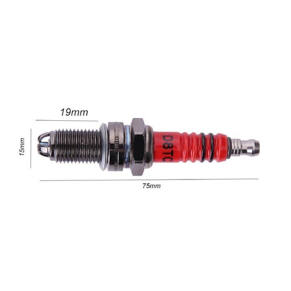 Planet Gates Performance 3-Electrode Motorcycle Spark Plug for Honda Yamaha Yamaha D8EA D8RC DR8EA D7EA T2197 12mm Dia