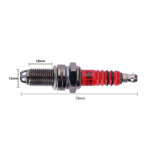 Planet Gates Performance 3-Electrode Motorcycle Spark Plug for Honda Yamaha Yamaha D8EA D8RC DR8EA D7EA T2197 12mm Dia
