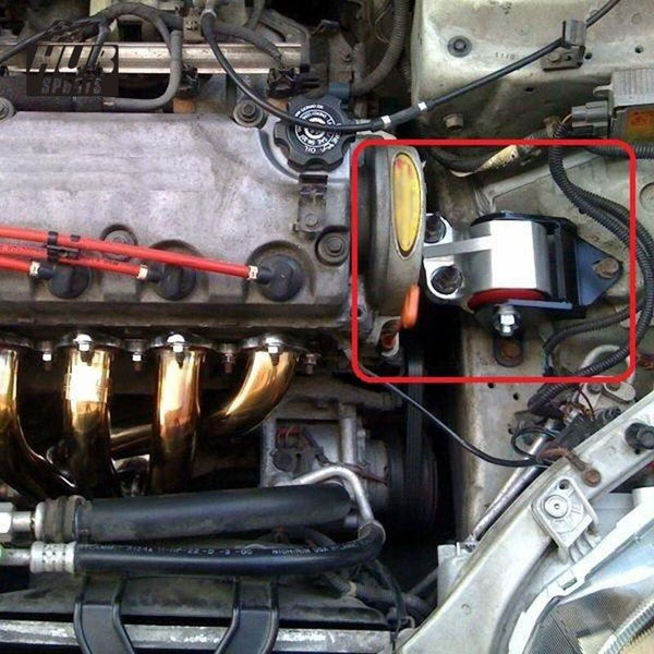 Planet Gates Performance Aluminum Left Hand Engine Mount for Honda Civic 92-95 HU-CXX-M4-BK