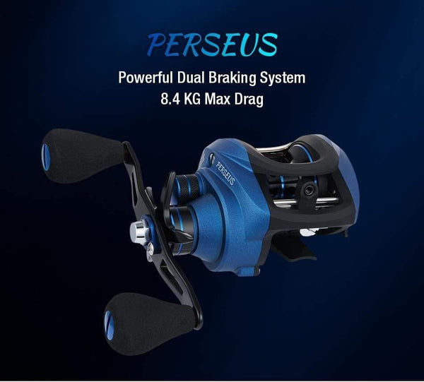 Planet Gates Perseus Dual Brake System Baitcasting Reel 8.4KG Drag Saltwater Freshwater Baitcasting Fishing Reel Pesca Carp
