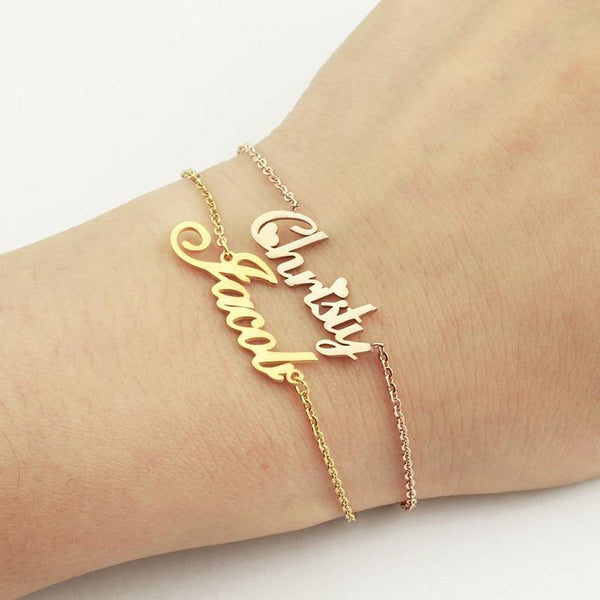 Planet Gates Personalized Custom Name Bracelet Charms Handmade Women Kids Jewelry Engraved Handwriting Signature Love Message Customized Gift