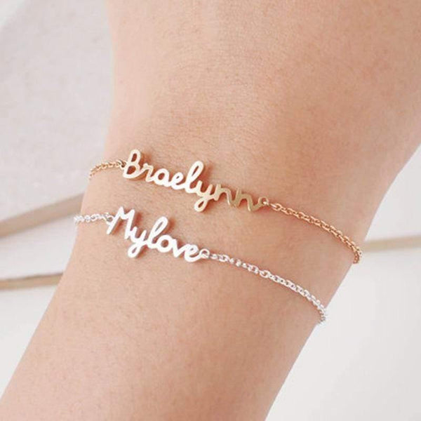 Planet Gates Personalized Custom Name Bracelet Charms Handmade Women Kids Jewelry Engraved Handwriting Signature Love Message Customized Gift
