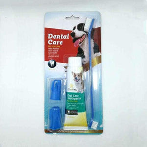 Planet Gates Pet cats dogs finger toothbrush toothpaste set 1pcs Flavour Toothpaste +1pcs Two-head Toothbrush+2pcs Brush Head Dog Cat Hygiene