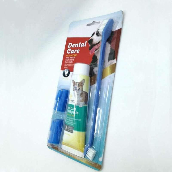 Planet Gates Pet cats dogs finger toothbrush toothpaste set 1pcs Flavour Toothpaste +1pcs Two-head Toothbrush+2pcs Brush Head Dog Cat Hygiene