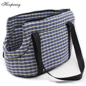 Planet Gates Pet Dog Carrier Bag Outdoor Travel Bags for Small Dogs Plaid Cotton Shoulder Carrying Puppy Pet Supplies