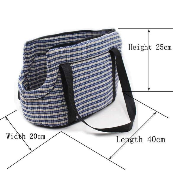 Planet Gates Pet Dog Carrier Bag Outdoor Travel Bags for Small Dogs Plaid Cotton Shoulder Carrying Puppy Pet Supplies