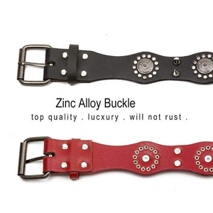 Planet Gates Pet Dog Collar Genuine Leather Retro Style Sharp Spiked Studded For Medium Large Breeds Pitbull Pet Products Acessorios