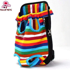 Planet Gates Pet Travel Bag Cat Carrier Bag for Small Dogs Pet Weight 0-10kg Five Holes Backpack Front Chest Backpack  Rainbow