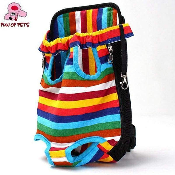 Planet Gates Pet Travel Bag Cat Carrier Bag for Small Dogs Pet Weight 0-10kg Five Holes Backpack Front Chest Backpack  Rainbow