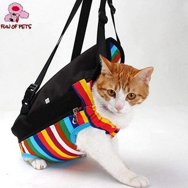 Planet Gates Pet Travel Bag Cat Carrier Bag for Small Dogs Pet Weight 0-10kg Five Holes Backpack Front Chest Backpack  Rainbow