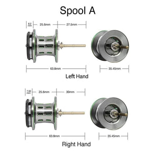 Planet Gates Phantom Baitcasting reel + Shallow Spool 7.0:1 Gear Ratio 7.7kg Max Drag 7 Bearings 162g Carbon Fiber Fishing Reel