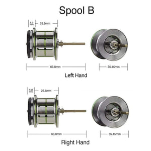 Planet Gates Phantom Baitcasting reel + Shallow Spool 7.0:1 Gear Ratio 7.7kg Max Drag 7 Bearings 162g Carbon Fiber Fishing Reel