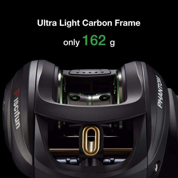 Planet Gates Phantom Carbon Fiber Ultralight 162g Baitcasting Reel Dual Brake 7.7kg Max Drag 7.0:1 Freshwater Fishing Reel
