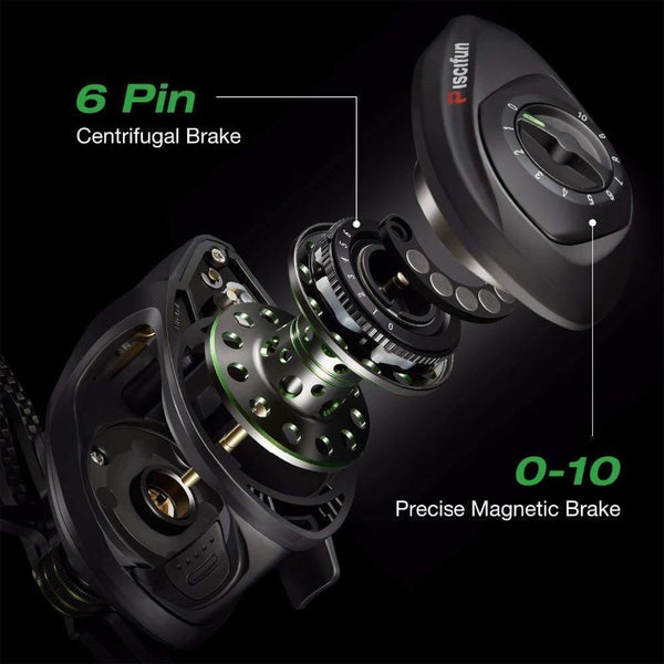 Planet Gates Phantom Carbon Fiber Ultralight 162g Baitcasting Reel Dual Brake 7.7kg Max Drag 7.0:1 Freshwater Fishing Reel