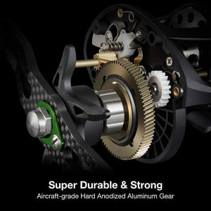 Planet Gates Phantom Fishing Reel Carbon Fiber Ultralight 162g Dual Brake 7.7kg Max Drag 7.0:1 Gear Ratio Lake Baitcasting Reel