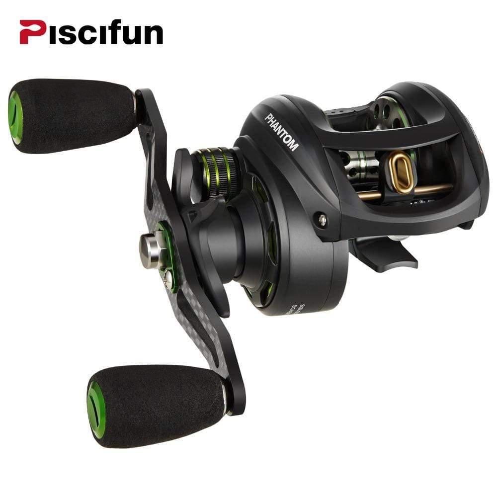 Planet Gates Phantom Fishing Reel Carbon Fiber Ultralight 162g Dual Brake 7.7kg Max Drag 7.0:1 Gear Ratio Lake Baitcasting Reel