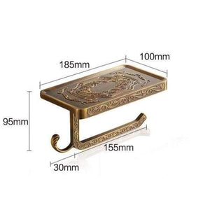 Planet Gates Phone Paper Holder Antique Brass Carved Collection Double Cup Holder Bathroom Products Bathroom Accessories Creative Faucet Bathroom Hardware Set