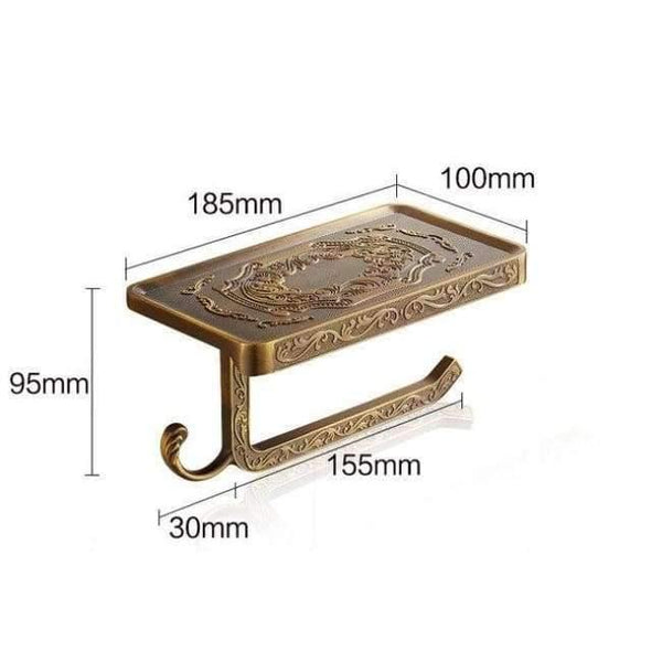 Planet Gates Phone Paper Holder Antique Brass Carved Collection Double Cup Holder Bathroom Products Bathroom Accessories Creative Faucet Bathroom Hardware Set