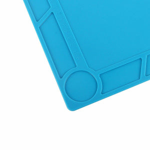 Planet Gates Phone Repair Tools 34x23cm Heat Insulation Silicone Pad Desk Mat BGA Soldering Station with Screw Position