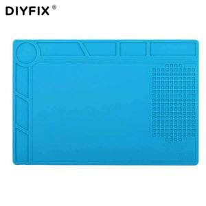 Planet Gates Phone Repair Tools 34x23cm Heat Insulation Silicone Pad Desk Mat BGA Soldering Station with Screw Position