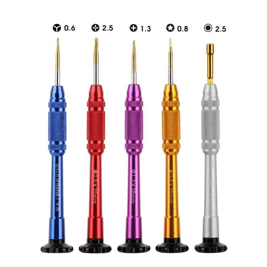 Planet Gates Phone Repair Tools Kit 5 in 1 Precision Screwdriver Set for iPhone X 8 7 6S 6 Disassemble Opening Kit