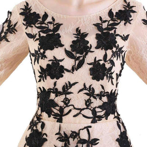 Planet Gates photo color / 2 New arrival cocktail party Dresses Vestido de Festa scoop neck appliques lace half sleeves short style dress