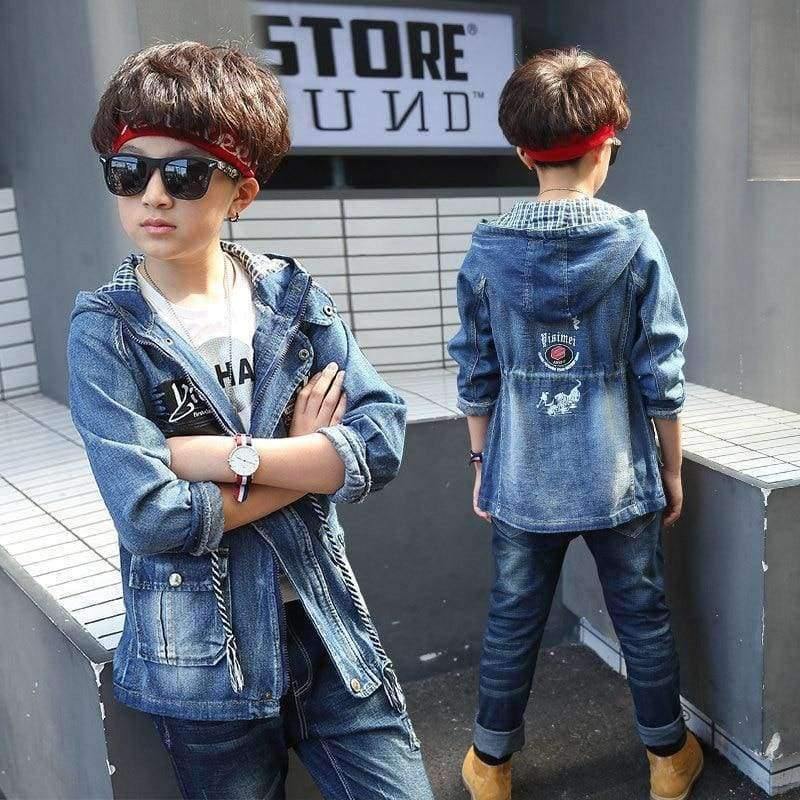 Planet Gates Photo Color / 4 Boy Clothes For Teenagers Boys Denim Jacket 2018 Spring Outerwear For Children Kids Coat For Boys 4 5 7 9 11 13 15 Years